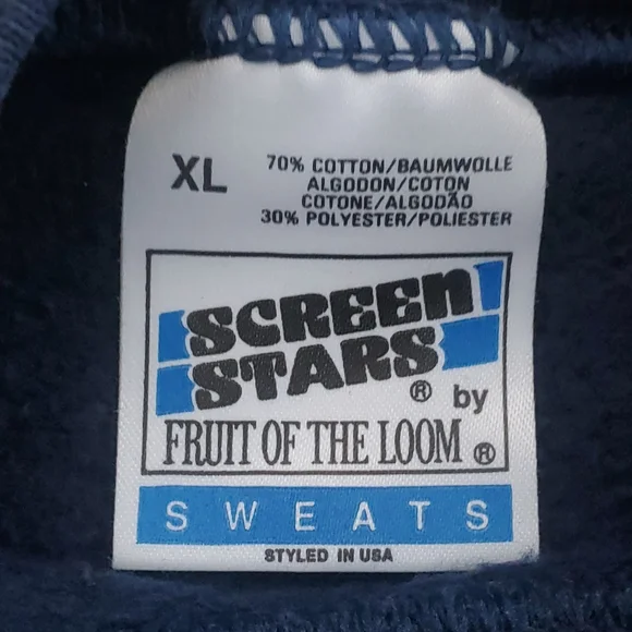 Vintage 90s London England Screen Stars Sweatshirt XL Men's Crewneck Sweater USA - Picture 3 of 4